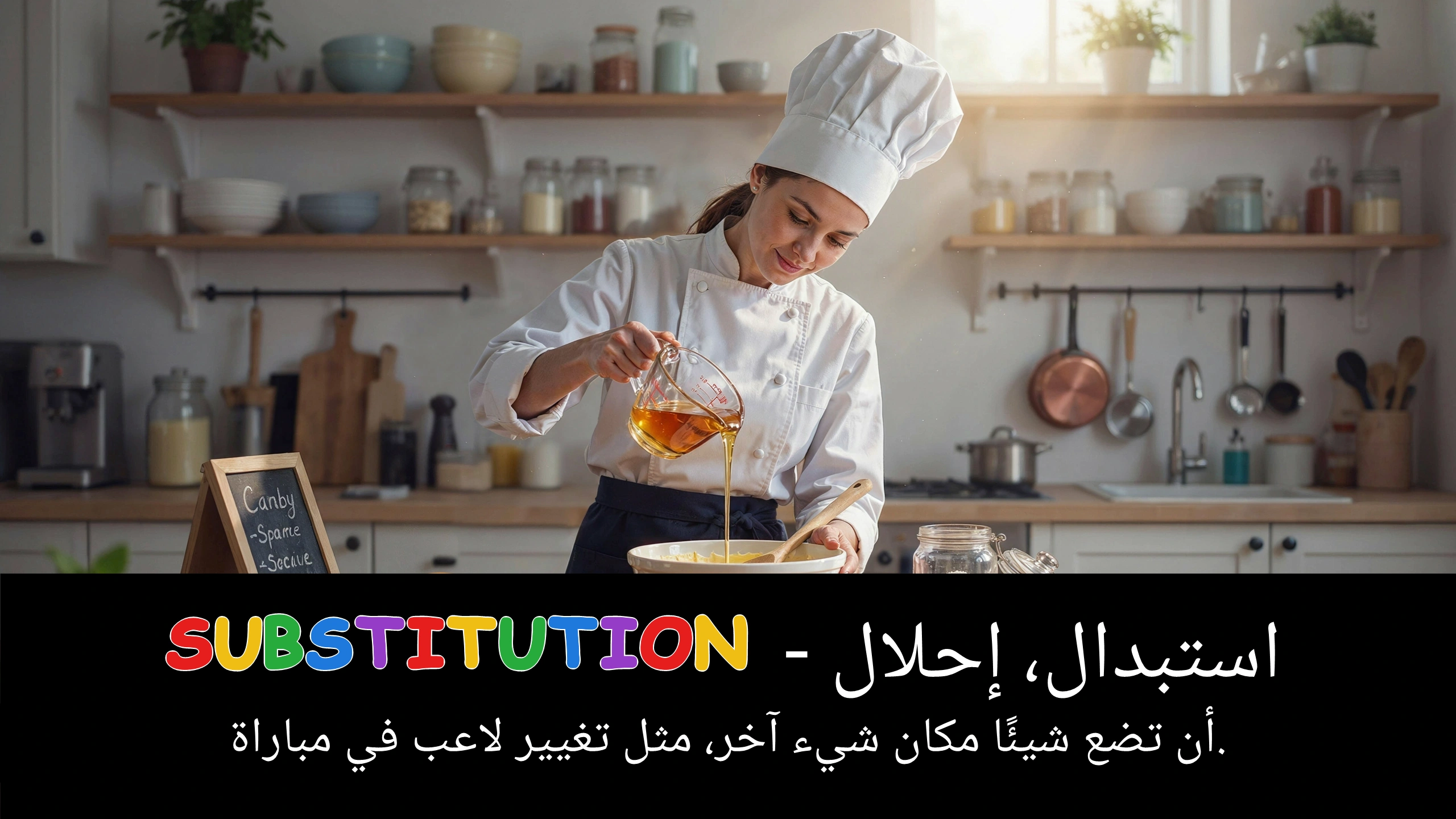 Arabic Illustration for substitution